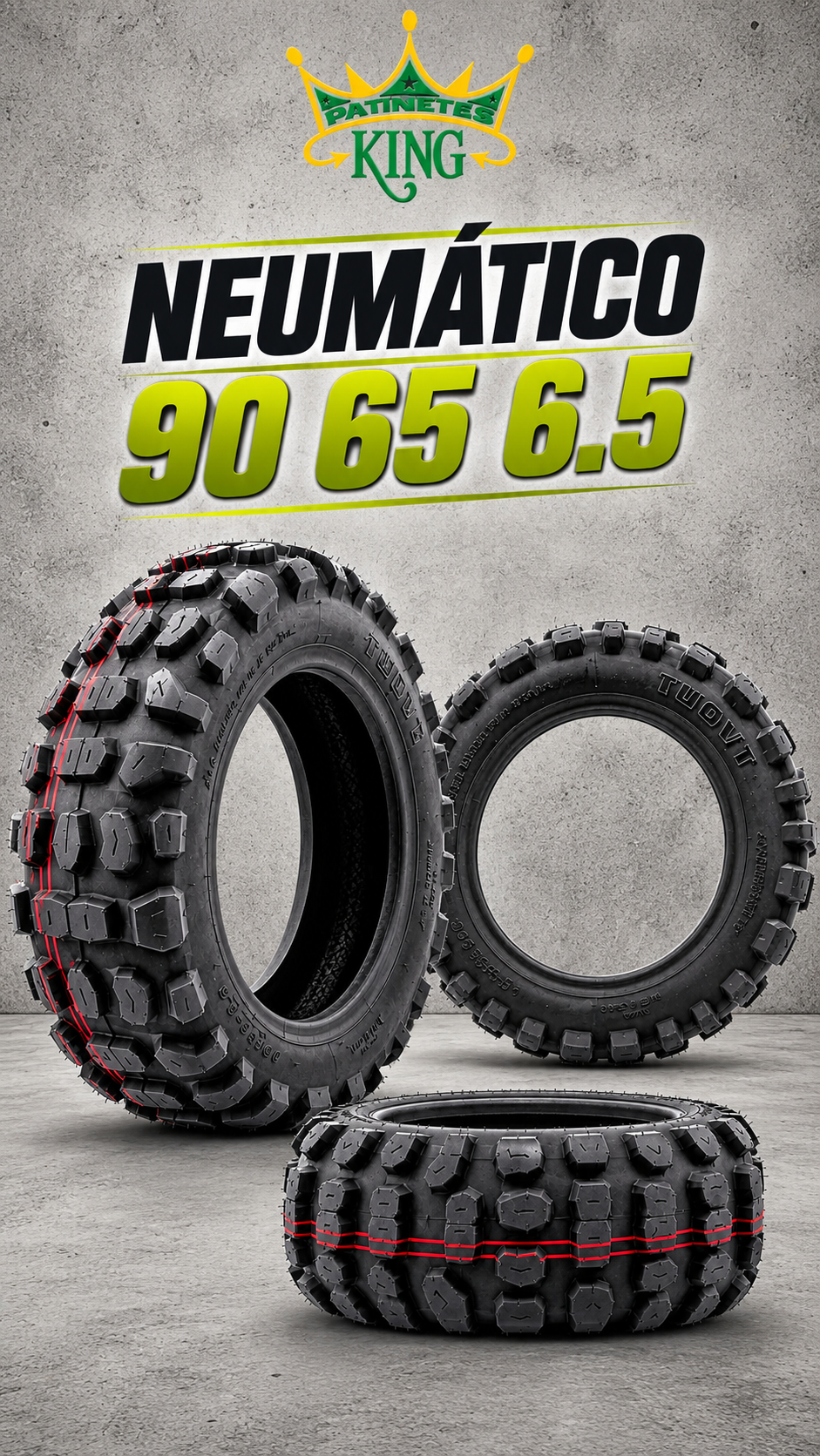Neumático Tubeless 90 65 6.5⚡️