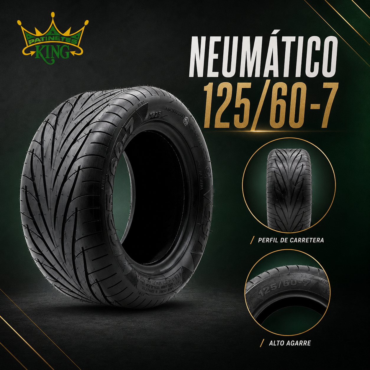 Neumático Tubeless 125/60-7⚡️